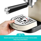 CASABREWS CM5418 Espresso Machine 20 Bar, Espresso Maker with Milk Frother Steam Wand, Stainless Steel Espresso Coffee Machine with 34oz Removable Water Tank, Creamy