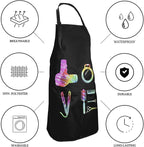 Men Women Apron, Adjustable Neck with 2 Pockets - Chef Apron for Cooking - Mom Dad Gift for Christmas, Birthday