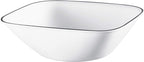 Corelle Vitrelle 18-Piece Service for 6 Dinnerware Set Triple Layer Glass and Chip Resistant, Lightweight Square Plates and Bowls Set, Timber Shadows
