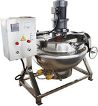 13.2Gallon/50L Jacketed Kettle Large Electronic Tilting Sugar Jam Gas Boiling Machine Commercial Electric Jacketed Pot with Stirring and Edge Scraping 220V 60HZ Three-phase 750W
