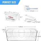 INNOVATIVE LIFE Bar Serving Tray on Ice with 5 Compartments Container, Fruit Trays for Serving, Garnish Platters with Lid, Clear