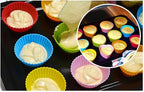 Cupcake Liners - Reusable Silicone Cupcake Baking Cups - Non-Stick Baking Muffins Mold - Use As Lunch Box Dividers - Set of 12 Kitchen Accessories - Great Gift Idea