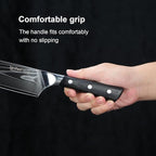 Damascus Chef Knife 8 Inch, Professional Chefs Knife With Japanese Aus-10 High Carbon Stainless Steel, Japanese Chef Knife With Black Pakkawood Handle, Chef's Kitchen Cutting Knife