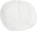 Carlisle FoodService Products Ridge Resuable Plastic Platter Oblong Platter for Home and Restaurant, Melamine, 13 Inches, Marble, (Pack of 6)