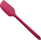 14in Extra Long Silicone Spatula: U-Taste 480ºF Heat Resistant Flexible Baking Mixer Scraper, Large Rubber Mixing Stirring Scraping Seamless Kitchen Turner Utensil for Nonstick Cookware (Red)