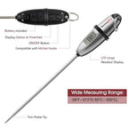ThermoPro TP02S (2 Pack) Instant Read Meat Thermometer Digital Cooking Food Thermometer with Super Long Probe for Grill Kitchen Sourdough Liquids Oil Bread Baking Yogurt Candy Making Accessory