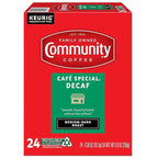 Community Coffee Cafe Special Decaf 24 Count Coffee Pods, Medium Dark Roast, Compatible with Keurig 2.0 K-Cup Brewers, 24 Count (Pack of 1)