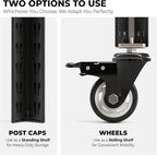 HOMEDANT House 5-Tier Metal Rolling Cart Shelf Rack Casters Heavy Duty Wheel Shelving Unit Adjustable Utility Storage Shelves Organizer Shelf Kitchen Garage 36.2" W x 16.5" D x 69.5" H 10Pack