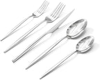 KINGSTONE Silverware Set, 40-Piece Flatware Set Cutlery Set Premium 18/10 Stainless Steel, Tableware Include Forks Knives Spoons for Home Kitchen Restaurant Wedding, Dishwasher Safe