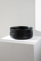 Stone Lain Celina Stoneware Bowl Set, 4-Piece Pasta Bowls for Kitchen, Ceramic Serving for Ramen, Fruit, Cereal, Dinner - Microwave & Dishwasher Safe, Black