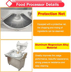 110V 24L Commercial Food Chopper Processor 1500W Electric Meat Vegetable Grinder Blender Multifunctional Food Cutter for Meat Vegetables Fruits Ginger Garlic 1400r/min