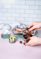 Stainless Steel Lunch Box for Kids 3 and older - 3 Pieces: Stainless Steel Bento Box & 2 Snack Containers for Kids - Dishwasher Safe, Eco-Friendly, BPA Free, Leak Proof