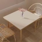 Table Protector for Dining Room - Can Be Used On Both Sides Waterproof and Easy to Clean Good Flatness Used for Dining Table(Off White+Light Gray 54x54)
