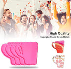 Cup Shape Coaster Resin Mold Silicone Epoxy Casting Mold for Cup Mat Agate Coaster Mold Wine Glass Holder Home Decoration DIY Craft Project