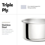 CAROTE Tri-Ply Stainless Steel Cookware Set with Stand-Up Lid, 11Pcs Pots and Pans Set Non Stick, Induction Kitchen Cooking Sets with Detachable Handle, Oven Safe to 600°F, Non Toxic Dishwasher