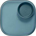madesmart Dipware Reusable Dining Plate/Serving Tray for Appetizers and Snacks, Food-Safe Appetizer Serving Platter with Removable Dip Bowl, Midnight| (Pack of 6)