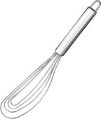 10.63" Stainless Steel Flat Whisk,Egg Beater for Blending,Whisking,Beating,or Stirring