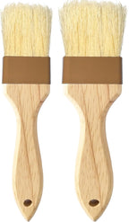 2" & 1.5" Non-Shedding Natural Boar Bristle Pastry & Basting Brush - Food-Grade, Heat-Resistant Cooking Gadgets for Baking, Grilling, Butter, Egg Wash, Oil, Sauce, Marinade, Roasting,Coffee