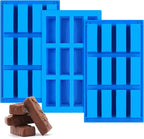 3 PCS Granola Bar Mold, 12 Cavity Rectangle Silicone Bar Mold for Baking Chocolate/Candy/Protein/Energy Bar, Caramel, Truffle, Brownie, Cheesecake, Ganache, Butter