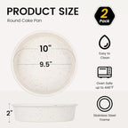 Vinino 10 Inch Silicone Round Cake Pan with Metal Reinforced Frame, Nonstick Silicone Springform Pan for Baking Suitable for Making Layers, Cheese & Chocolate Cakes
