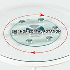 Restaurant Glass Rotating Centerpiece Tray, Commercial Cake Serving Lazy Susan Turntable, Rotating Serving Tray for Dining Table, Lazy Susan for Table top, for Home, Party, Hotel