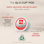 Illy Coffee K Cups - Pods For Keurig Machines – Intenso Dark Roast – Notes of Cocoa & Dried Fruit - Bold, Flavorful & Full-Bodied Flavor - No Preservatives – 32 Count