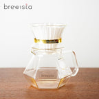 Brewista 300ml/10oz X Series Glass Coffee Carafe, Small Pour Over Glass Pot Server, 1-2 Cups, Polygonal Design for Improved Flavor, Heat Resistant Odorless Glass Pitcher