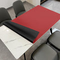 Table Protector Pad for Dining Room Table - Can Be Used On Both Sides Waterproof and Easy to Clean Good Flatness Used for Dining Table(Black+Wine Red 46x96)