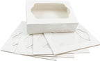Global Sugar Art Auto-Popup Extra Deep Quarter Sheet Cake & Cupcake Box with Window and Cupcake Insert, White 14 x 10 x 5 Inches, 5 Count