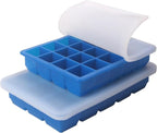 1 Tbsp & 2 Tbsp Silicone Freezer Molds - Perfect for Storing Garlic, Herbs, Ginger, Pesto, Tomato Paste, Lemon Juice,Vegetable Purees,Purees and More - Silicone Food Freezer Tray (Blue 2 Pack)