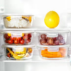 Igluu Meal Prep Glass Containers [5 pack + extra lid] - Glass Food Storage, Microwave, Oven, Freezer & Dishwasher -safe - Airtight Meal Prep Boxes with Snap Lock Steam Vent Lids, BPA-Free (950ml 32oz)