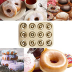 12 Cavity Donut Baking Pans Nonstick Donut Pan Carbon Steel Ring Donut Baking Tins Doughnut Pans Donut Molds Baking Pan
