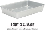 Martha Stewart Gallen 13 x 9 Inch Rectangular Nonstick Carbon Steel Cake/Baking Pan- Silver