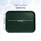 Carlisle FoodService Products CT121608 Cafe Standard Plastic Cafeteria/Fast Food Tray, NSF Certified, BPA Free, 16" Length x 12" Width, Forest Green (Pack of 24)