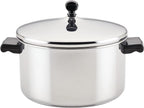 Farberware Classic Stainless Steel 6-Quart Stockpot with Lid, Stainless Steel Pot with Lid, Silver