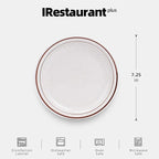 Stoneware Narrow Rim Commercial Grade Dinnerware (Brown Speckle, Plate 7.25")