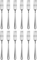 Artaste Rain II Forged 18/10 Stainless Steel (Silver (Set of 12), Dinner Fork (8.25-Inch))