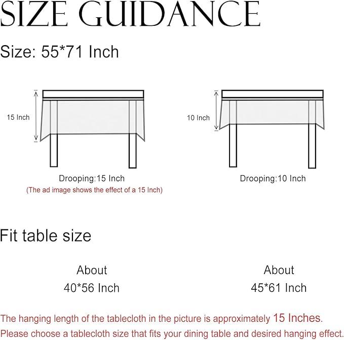 ISAENNE Designer Christmas Linen Small Rectangular Tablecloth,Light Beige Western Elegant Table Cloth,Wrinkle Resistant Decor Tablecloths for Dining Thanksgiving Kitchen Christmas,55"*71"-Carol G