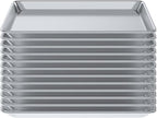 13 in. x 18 in. 19 Gauge Half Size Aluminum Bun. / Sheet Pan. Pack of 12