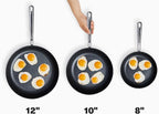 Misen Nonstick Frying Pan - Premium Skillet with PFOA-Free Coating - Ideal for Omelettes, Eggs, and Induction Cooking - Durable Aluminum Core, Warp-Resistant Design, and Oven-Safe to 450°F - 12"