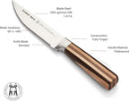 Schmidt Brothers, Farmhouse 4-Piece Jumbo Steak Knife Set, High-Carbon German Stainless Steel Cutlery in a Wood Gift Box