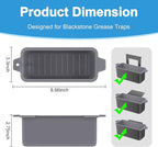 2 PCS Silicone Grease Cup Liners for Blackstone 36 28 22 17 Inch Griddle,Reusable Grease Catcher Cup Liner Grill Grease Tray,Durable Drip Pans Blackstone Griddle Accessories,Grey