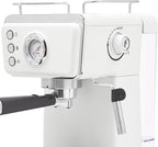 HADEN Barista Brew Espresso Coffee Machine, Stainless Steel Espresso Maker with Milk Frother and Steamer Function and 1.5L Water Tank, Ivory & Copper