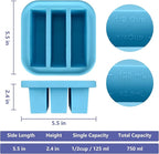1/2-Cup Silicone Freezer Tray with Lid 2 Pack Soup Freezer Molds Food Freezing Container Make 6 Perfect Soups, Broths, Stews, Sauces, Curries