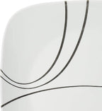 Corelle Vitrelle 6-Piece Salad Plate Set, Triple Layer Glass and Chip Resistant, Lightweight Square 10-1/4-Inch Plates Set, Splendor