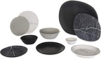 Carlisle FoodService Products Ridge Reusable Plate Rimless Plate for Home and Restaurant, Melamine, 9 Inches, Cement