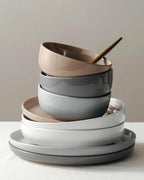Famiware Milkyway Dinnerware Sets, 24 Piece Dish Set, Plates and Bowls Sets for 8, Multi-color