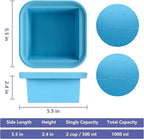 2 Cup Silicone Freezer Trays with Lid 4 Pack Silicone Freezer Molds soup freezer containers Make 4 Perfect Soups, Broths, Stews, Sauces, Curries