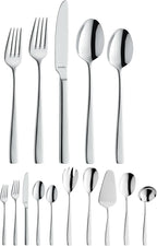Amefa 45-Piece Flatware Cutlery Set, Service for 8 - Dishwasher Safe 18/10 Stainless Steel, High Gloss Mirror Finish & Ergonomic Design, Complete Silverware Collection - 5-Piece Serving Set (Martin)