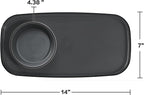madesmart dipware Small Serving Plate, Collapsible & Removable Dip Bowl for Salsa, Queso, Salad, Olives, Premium Dishwasher & Microwave Safe, Multipurpose Plate & Bowl, Carbon